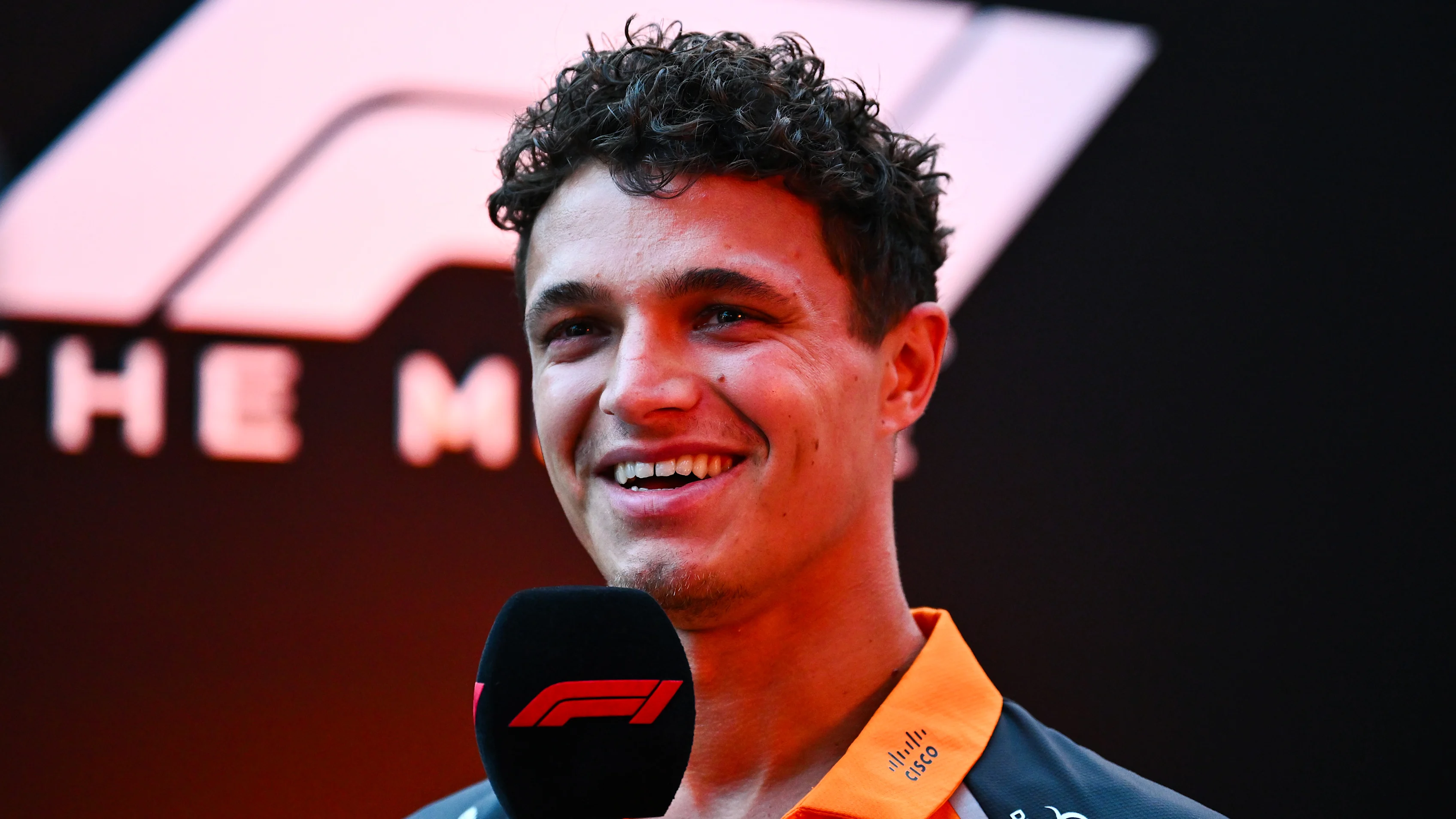MONACO, MONACO - MAY 21: Lando Norris of Great Britain and McLaren is interviewed after the private